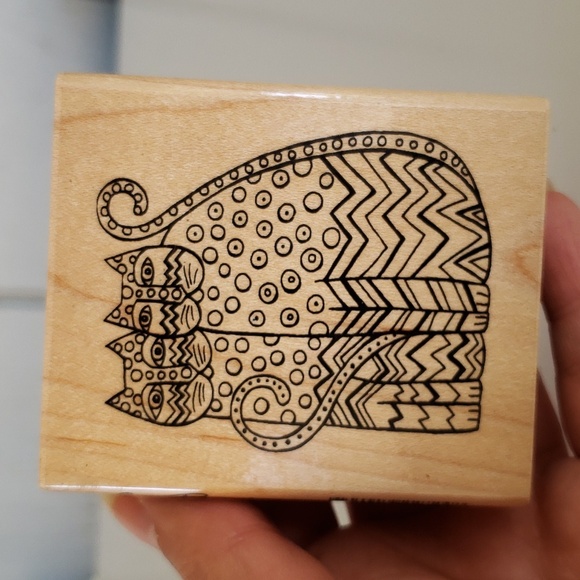 Laurel Burch Stamp Zigzag Cats - Picture 9 of 9